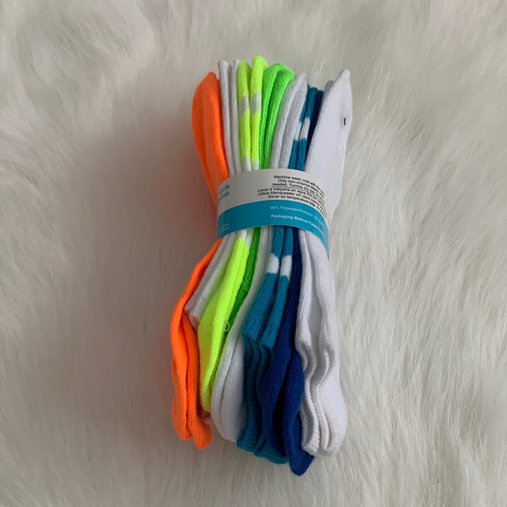 Vibrant Kids Socks Set - Neon and Classic Colors Pack of 8